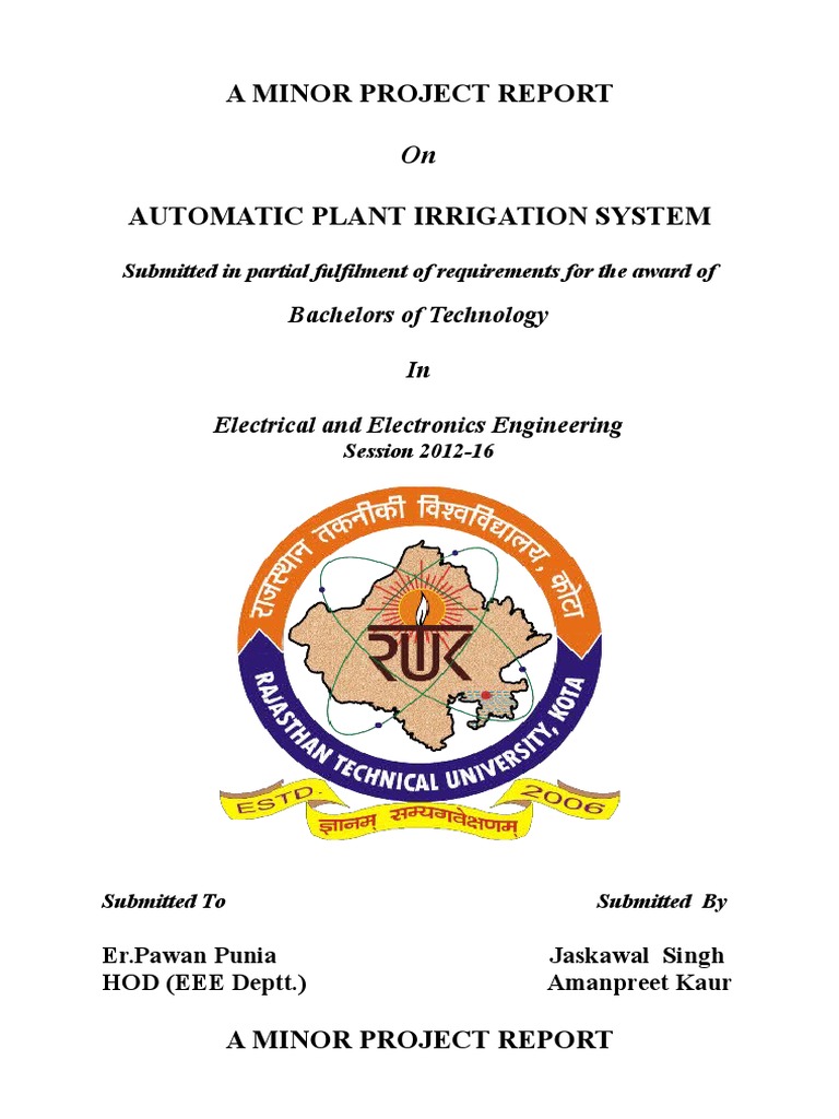 Automatic Plant Irrigation System Report | PDF | Operational Amplifier ...