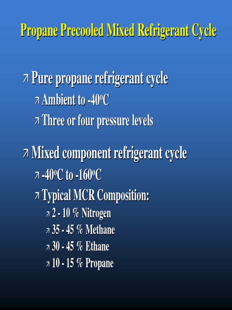 Propane Precooled Mixed Refrigerant Cycle Pure Propane Refrigerant Cycle PDF
