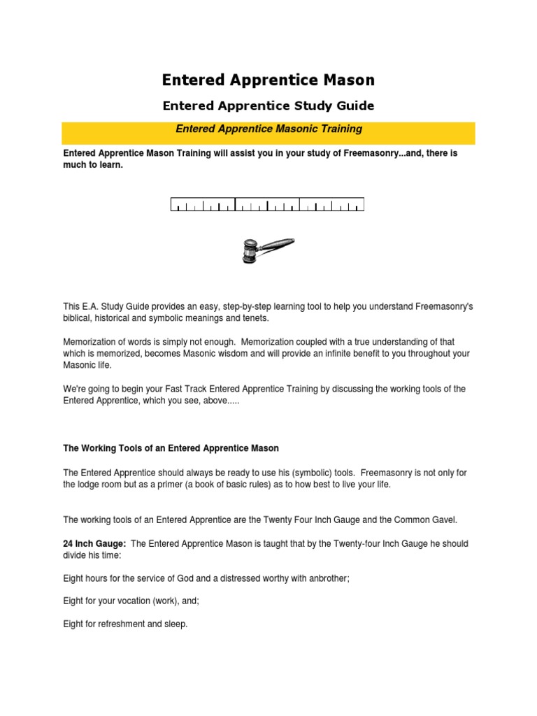 Entered Apprentice Mason Freemasonry Masonic Lodge