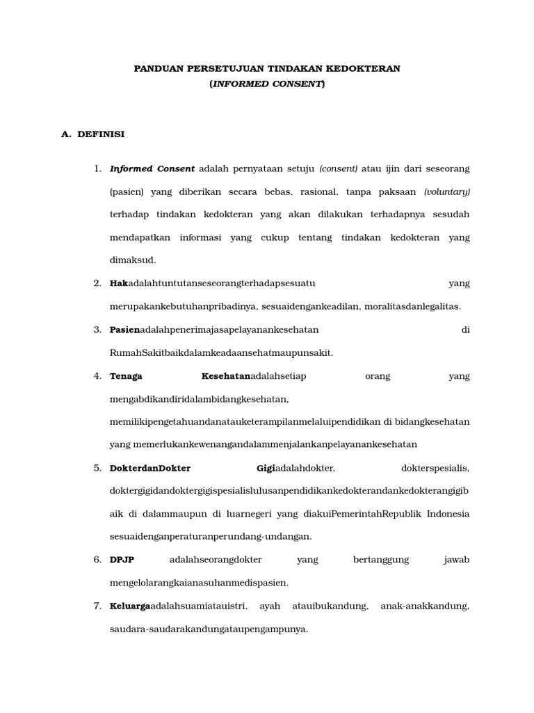 Contoh Panduan Informed Consent