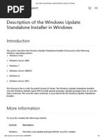 Windows Update Standalone Installer in Windows