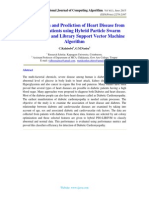 Classification and Prediction of Heart Disease From Diabetes Patients Using Hybrid Particle Swarm Optimization and Library Support Vector Machine Algorithm