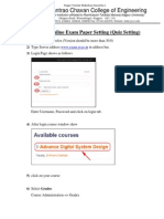 Yesh Wantrao Chavan College of Engineering: Steps For Online Exam Paper Setting (Quiz Setting)