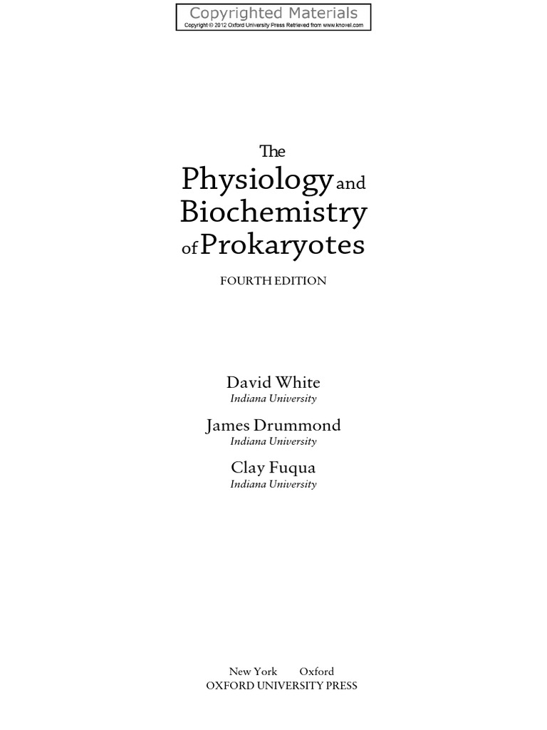 The Physiology and Biochemistry of Prokaryotes | PDF