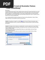 Download Anleitung Usenet Kostenlos Nutzen Ohne Anmeldung inkl Software und Crack by Harry SN285892569 doc pdf