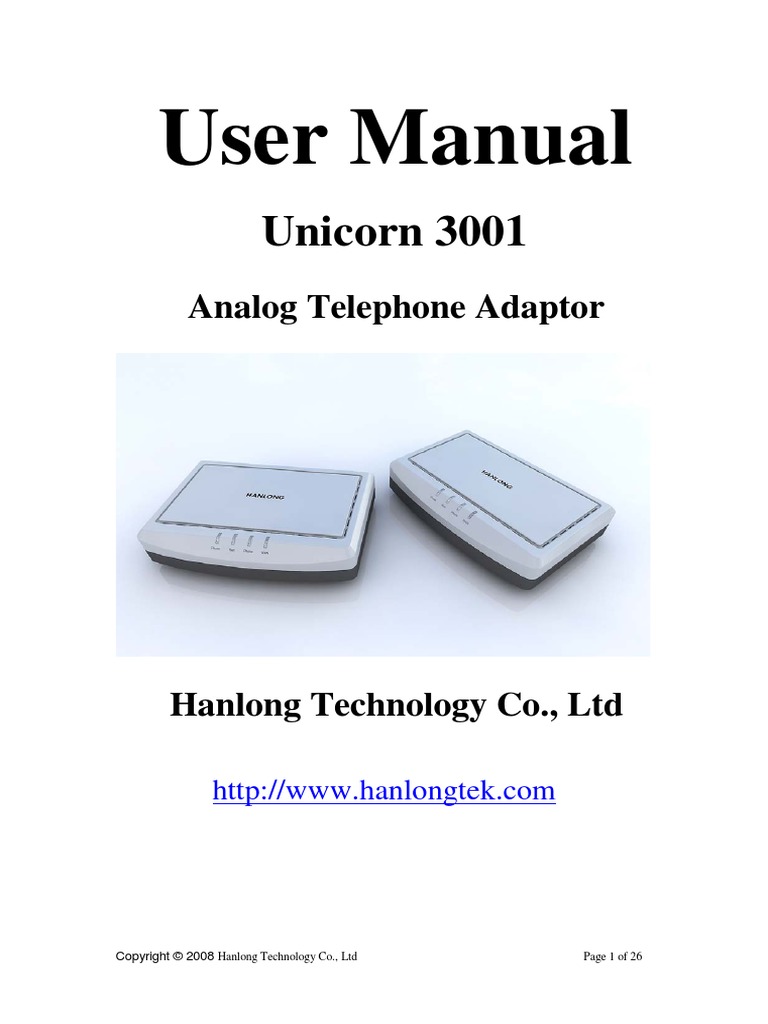 Unicorn 3001 User Manual Session Initiation Protocol Ip Address