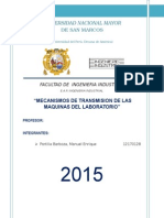 Mecanismos de Transmisión de las maquinas en el laboratorio 