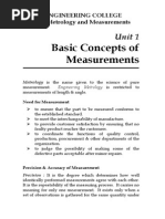 Engineering Metrology & Measurements Notes