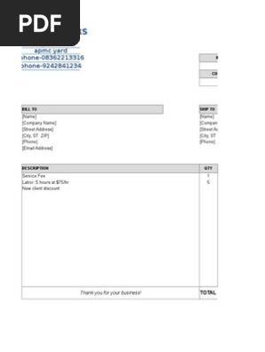 Billing Invoice