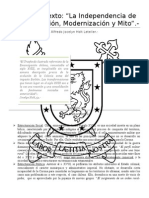 Resumen La Indepencia de Chile. Tradición y Modernización