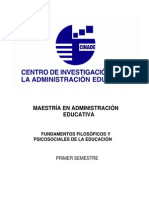 Fundamentos filosóficos y psicosociales de la educación