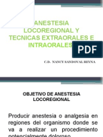 Anestesia Locoregional y Tecnicas Extraorales e Intraorales c.d. Nancy Sandovla r.