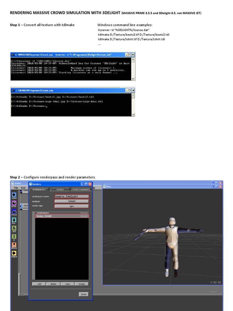 Rendering Massive Crowd Simulation With 3delight | PDF