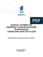 Manual Interno de Compras y Contrataciones Municipalidad de Vilcun