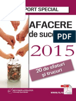 Afaceri de Succes 2015,Raport