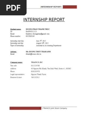 Internship Report