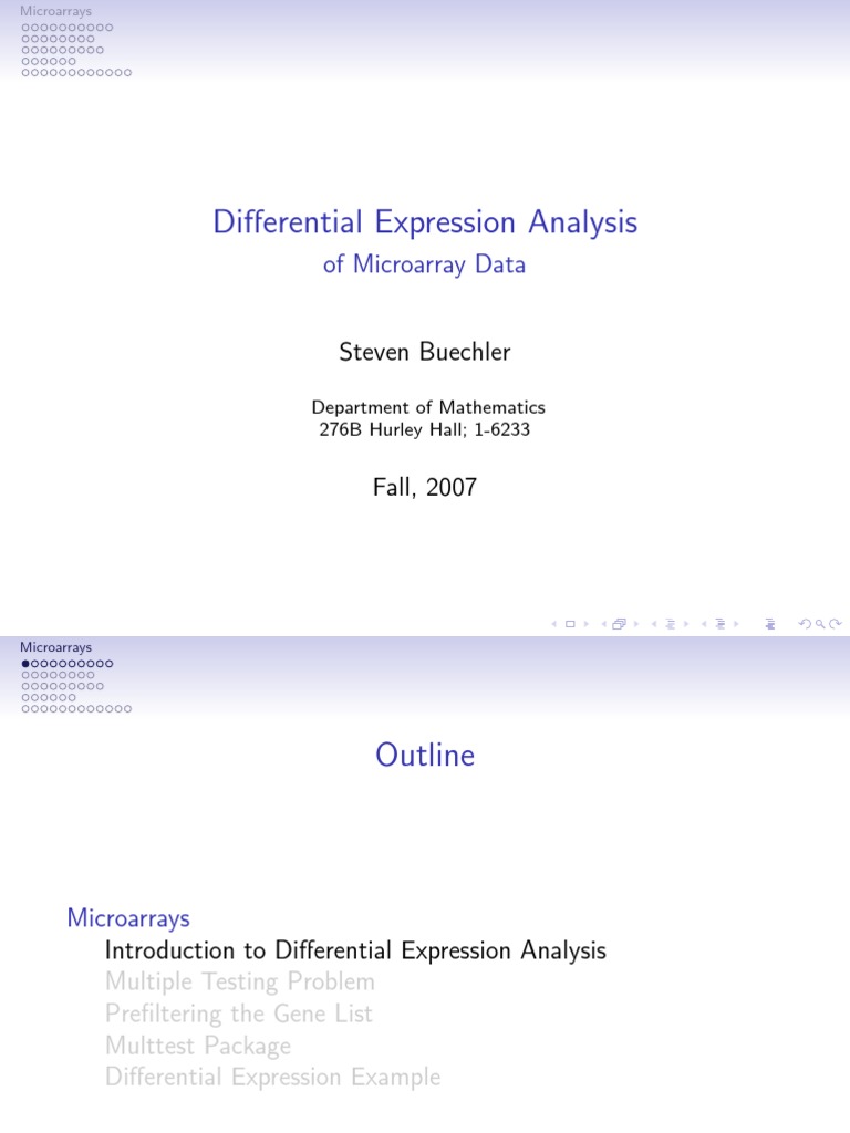 Microarray Differential Expression Analysis | PDF | Type I And Type Ii ...
