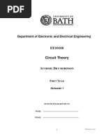 Circuit Theory Electronic Engineering