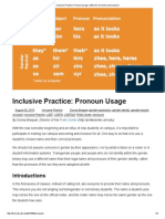 Inclusive Practice - Pronoun Usage - Office For Diversity and Inclusion