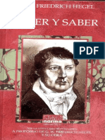 Hegel Creer y Saber