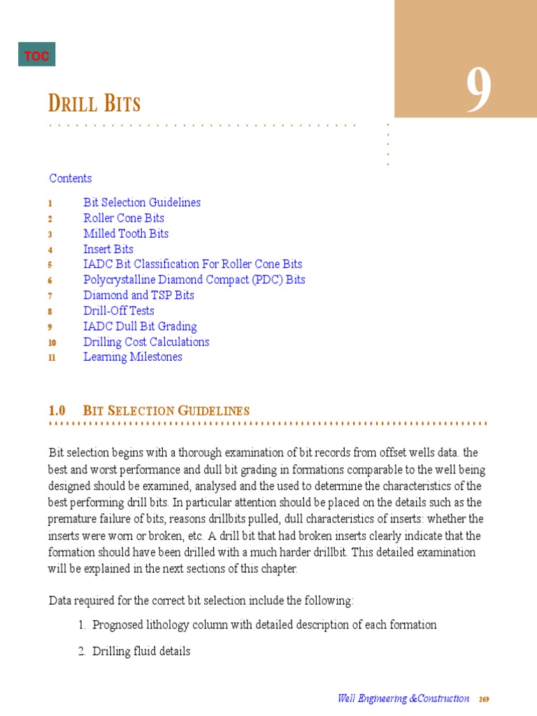 Drilling Bit Selection and Design Guide | PDF | Bearing (Mechanical ...