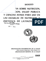 Bibliografia Sobre Nutrición, Alimentación, Salud Pública.