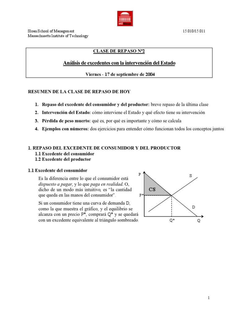 Excedente Del Consumidor y Del Productor | PDF