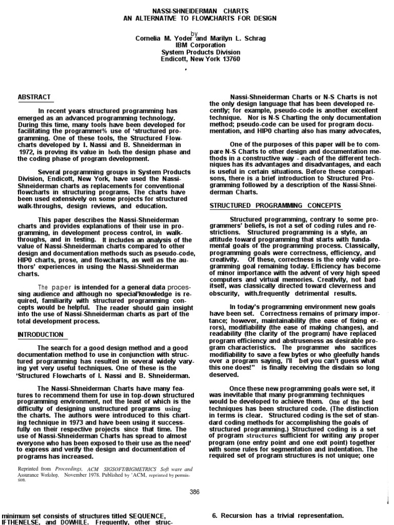 Nassi-Shneiderman Charts Explained | PDF | Control Flow | Scope ...