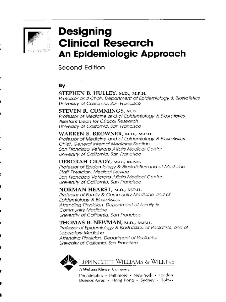 Designing Clinical Research - Hulley | PDF