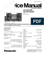 Panasonic SA-AK570PL-AK570GCP Sistema de Audio Con CD-casette Manual de Servicio