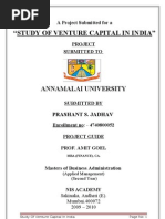 Download Project on Study of Venture Capital in India by Prashant Jadhav SN28598743 doc pdf