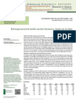 Roularta Summary Initiation Research Report by Emerald 151014