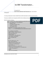 ABAP Coding For BW Transformation...