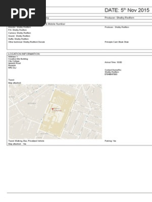 Call Sheet