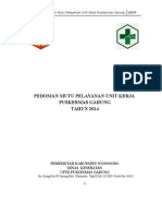Download Pedoman Mutu Pelayanan Unit Kerja Puskesmas Editan 23215 by adhi0609 SN286026745 doc pdf