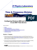 Configuring Windows 2000 and Windows XP To Use NIST Time Servers