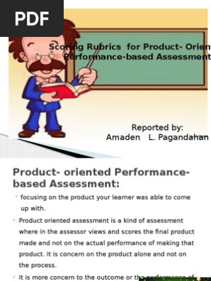 scoring rubrics  for product- oriented