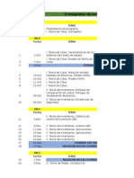 Cronograma de Actividades Gerencia de Operaciones II