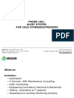 Phone Call System Alert For Cold Storages / Freezers