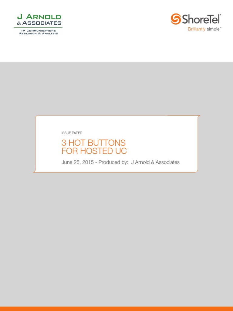 Shoretel Hosted Hot-Buttons | PDF | Voice Over Ip | Cloud Computing