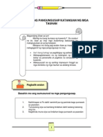 3 - Mga Bahagi NG Pangungusap Katangian NG Mga Tauhan PDF