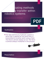 Differentiating Methods of Energy Transfer Within Robotics Systems Robotics Jonathon English Cody Winsor