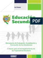 Documento de Evaluación, Acreditación y Promoción de los Estudiantes - Provincia del Chubut