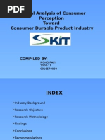 Critical Analysis of Consumer Perception Toward Consumer Durable Product Industry