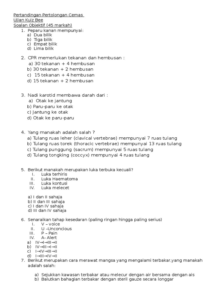 Ujian Quiz Pbsm Pdf
