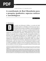 Metodologia em Mannheim.