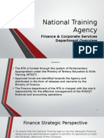 National Training Agency Finance PPP