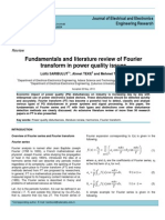 Fundamentals and Literature Review of Fourier Transform in Power Quality Issues
