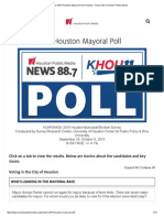 October 2015 Houston Mayoral Poll - Houston Public Media