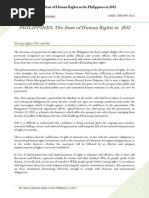 State of Human Rights in the Philippines 2012